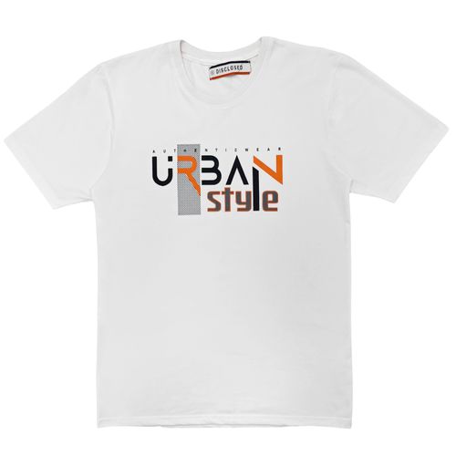 Camiseta blanca estampada para hombre