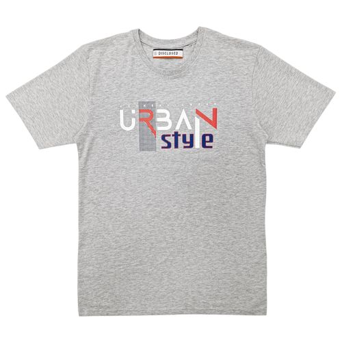 Camiseta gris estampada para hombre