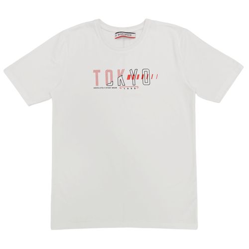 Camiseta estampada blanca para hombre