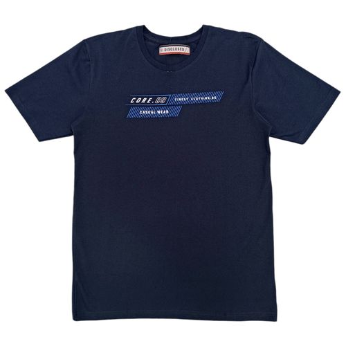 Camiseta estampada azul para hombre