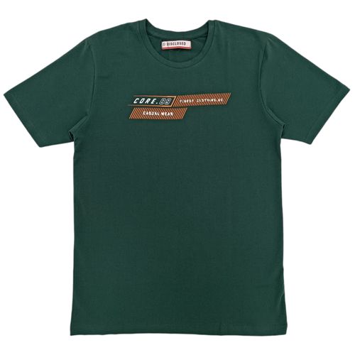 Camiseta estampada verde para hombre