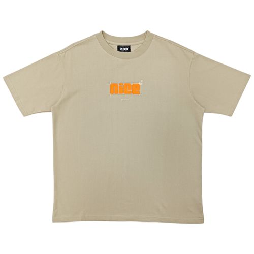 Camiseta estampada beige para hombre