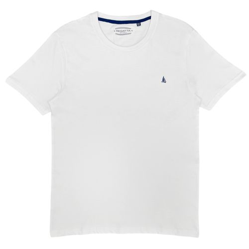 Camiseta blanca sólida para hombre
