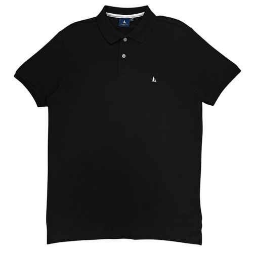 Camisa tipo polo negra para hombre