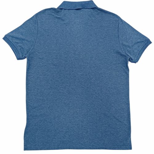 Camisa tipo polo azul para hombre