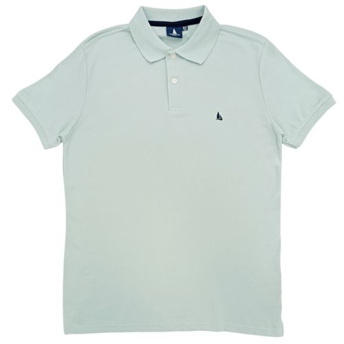 Camisa tipo polo verde menta para hombre