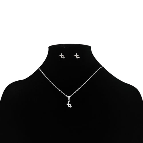Set de aretes y cadena para mujer