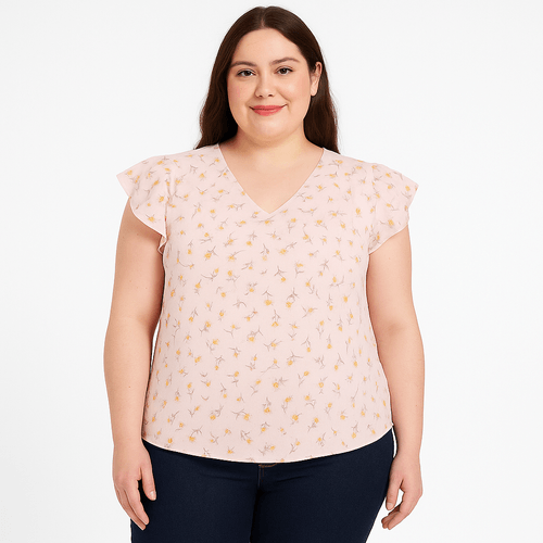 Blusa rosa estampada para mujer