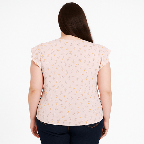 Blusa rosa estampada para mujer