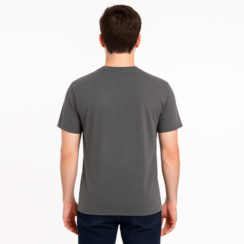 Camiseta gris sólida para hombre