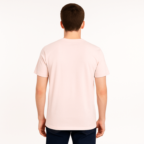 Camiseta rosa sólida para hombre
