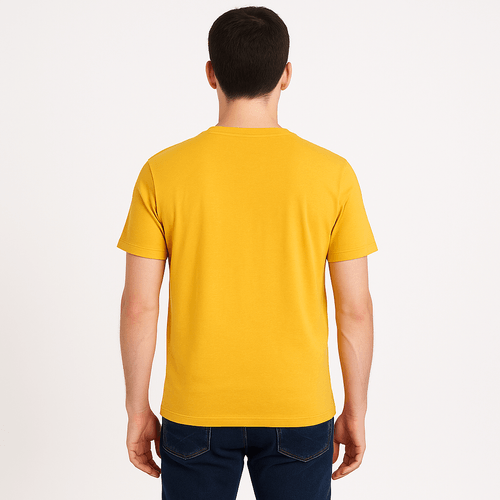 Camiseta amarillo sólida para hombre