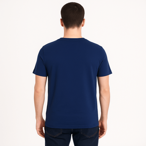 Camiseta azul sólida para hombre