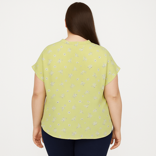 Blusa estampada verde para mujer