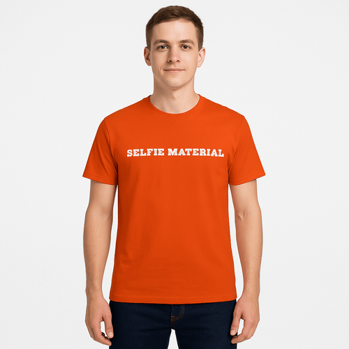 Camiseta roja estampada para hombre
