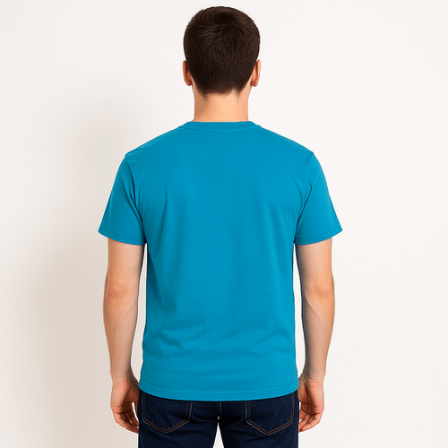 Camiseta celeste estampada para hombre