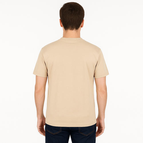 Camiseta sólida café para hombre