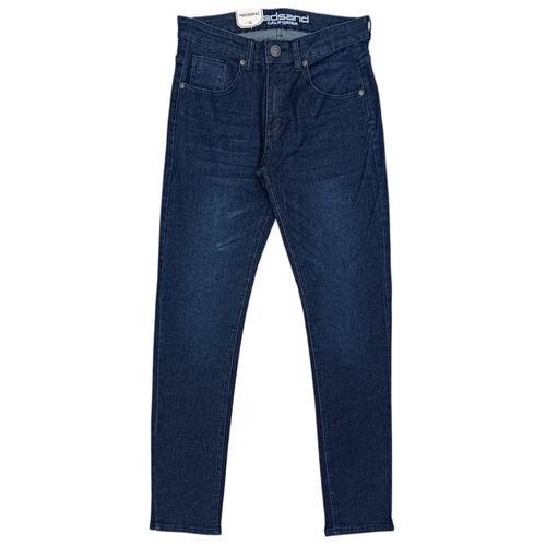 Slim jeans azul sólido para hombre