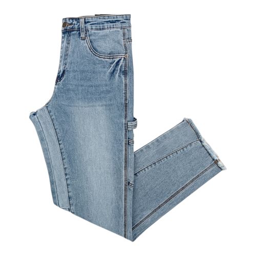 Straight jeans azul estampado para hombre