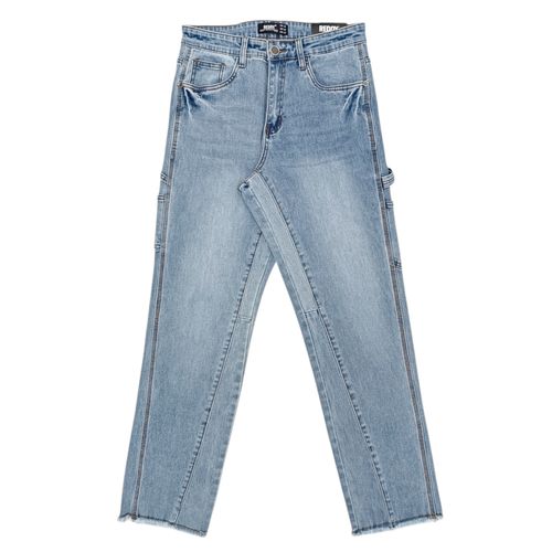 Straight jeans azul estampado para hombre