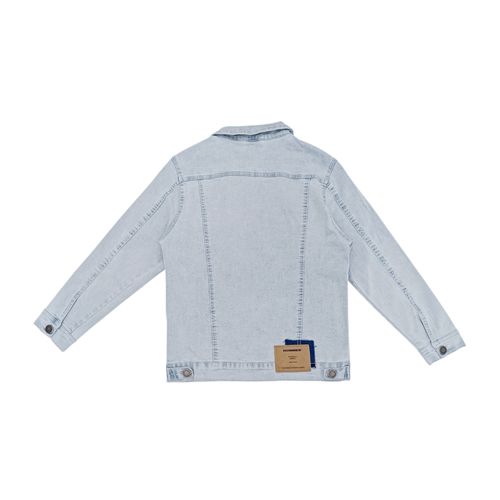 Chaqueta denim celeste lavada para niño