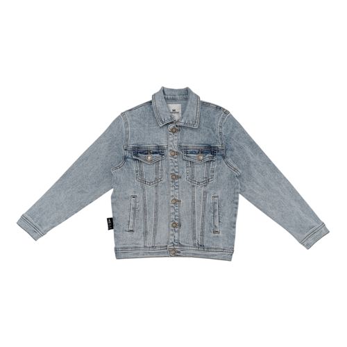 Chaqueta denim celeste lavada para niño