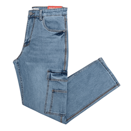 Straight jeans azul para hombre