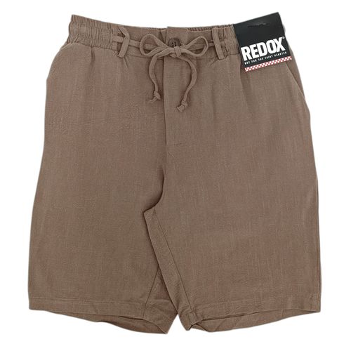 Short café sólido para hombre