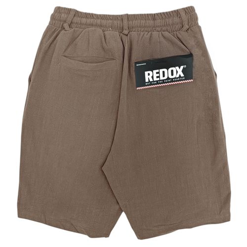 Short café sólido para hombre