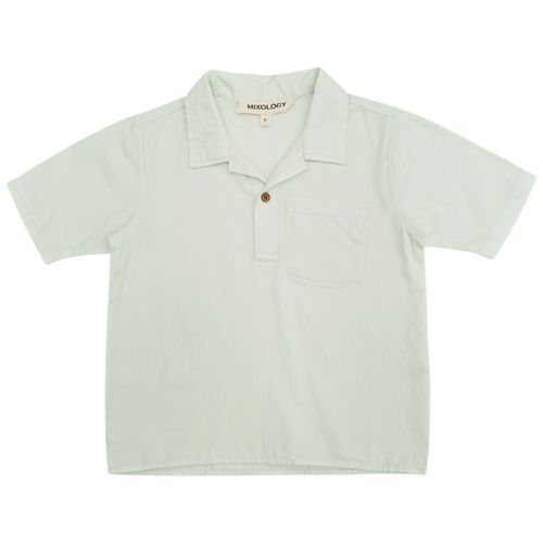 Camisa manga corta menta para niño