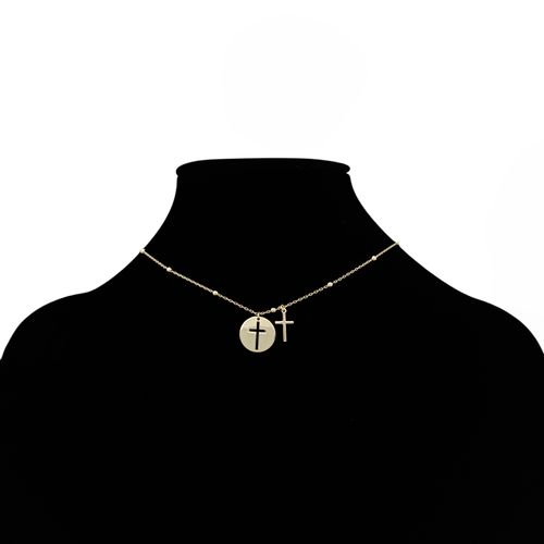 Cadena con dije plateado para mujer