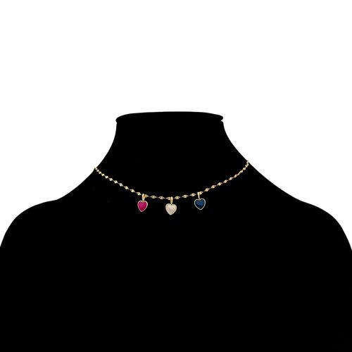 Cadena con dije multicolor para mujer
