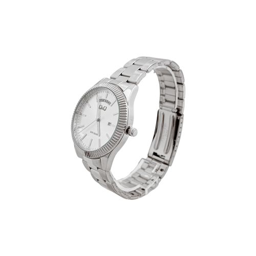 Reloj análogo plateado para hombre