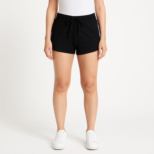Short deportivo negro sólido