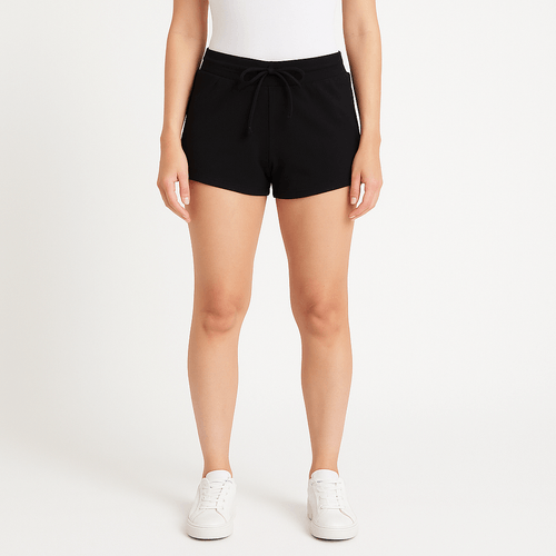 Short deportivo negro sólido