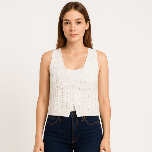 Chaleco calado para mujer