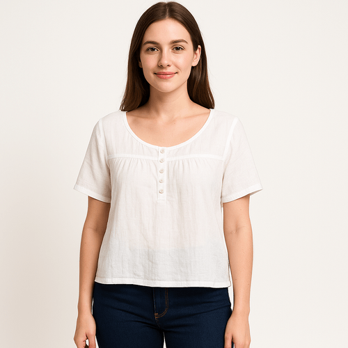 Blusa con textura para mujer