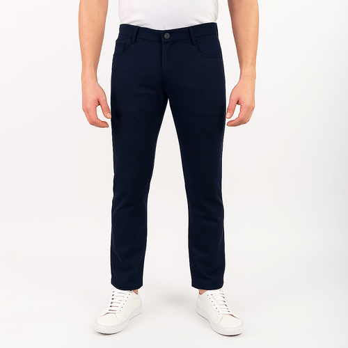 Pantalón casual azul para hombre