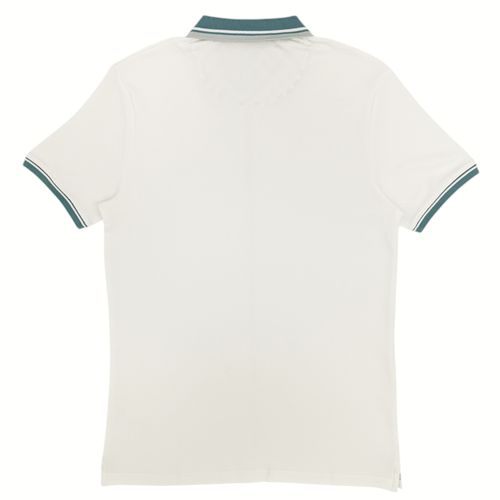 Camisa tipo polo blanca para hombre