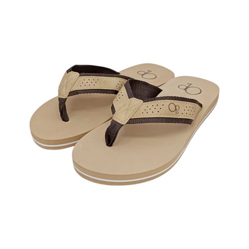 Sandalias playeras beige para hombre