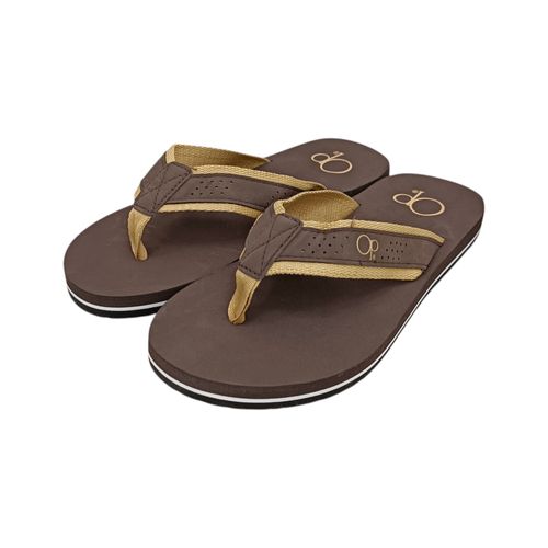 Sandalias playeras café para hombre