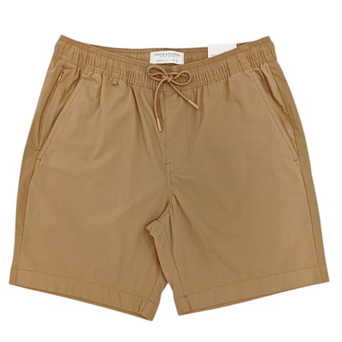 Short café sólido para hombre