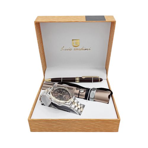 Set de reloj con textura para hombre