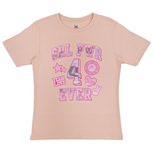 Camiseta oversize estampada para mujer