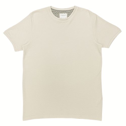 Camiseta beige sólido para hombre