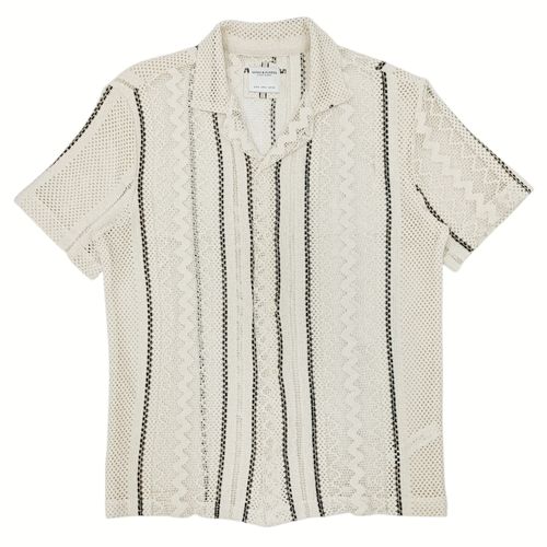 Camisa rayada blanca para hombre