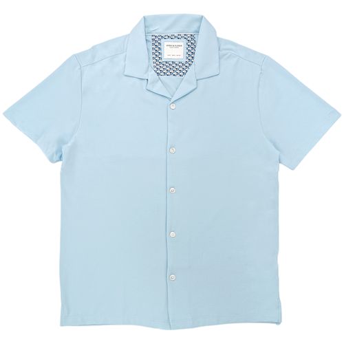 Camisa celeste sólido para hombre