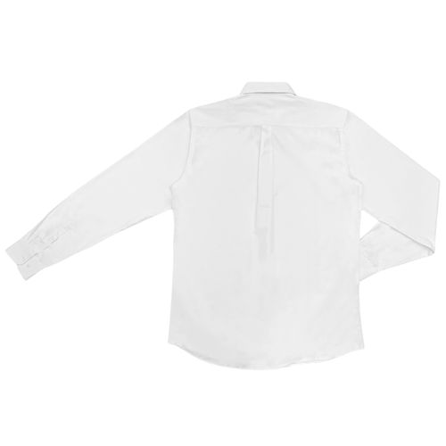 Camisa blanca sólida para hombre
