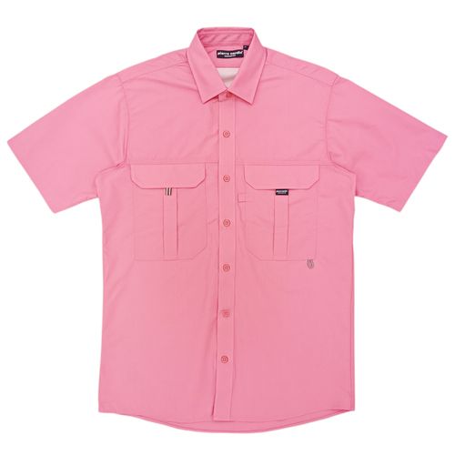 Camisa rosa sólido para hombre