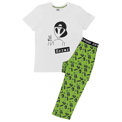 Pijama bicolor estampada para hombre